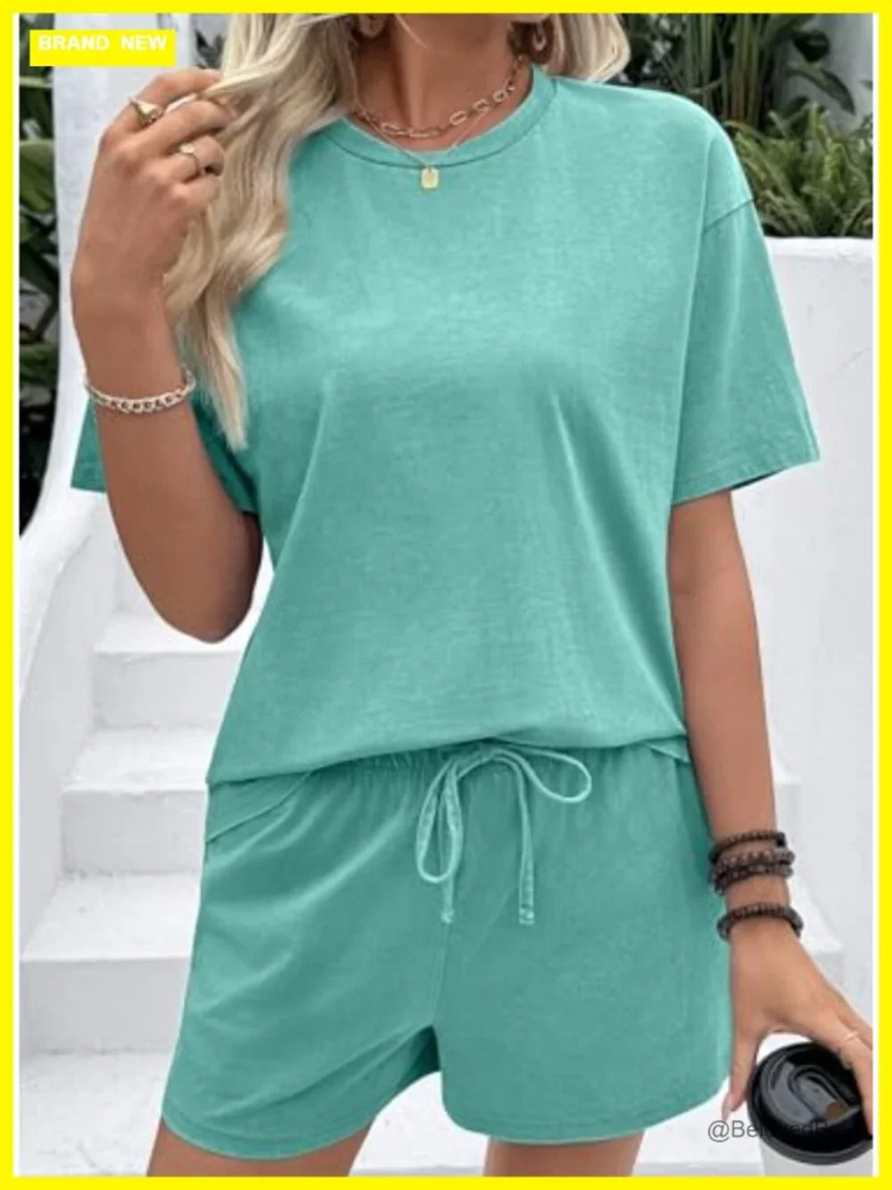 Matching Lounge Set - 2 Piece Sweat Short Set, Cotton Comfy